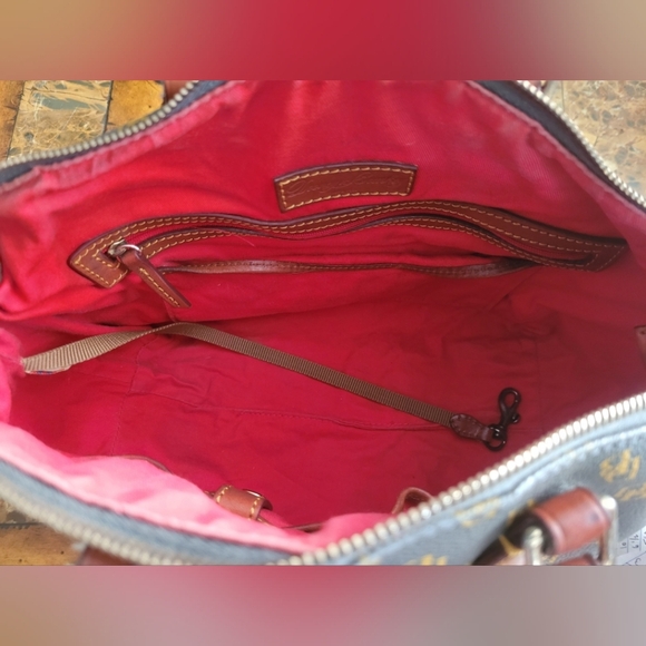 Dooney & Bourke Brown and Tan Monogrammed Men's Bag - Picture 7 of 10